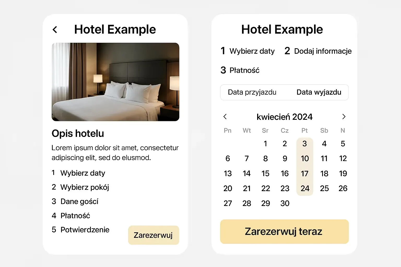 Ilustracja do części „Uprość proces rezerwacji na stronie hotelu”