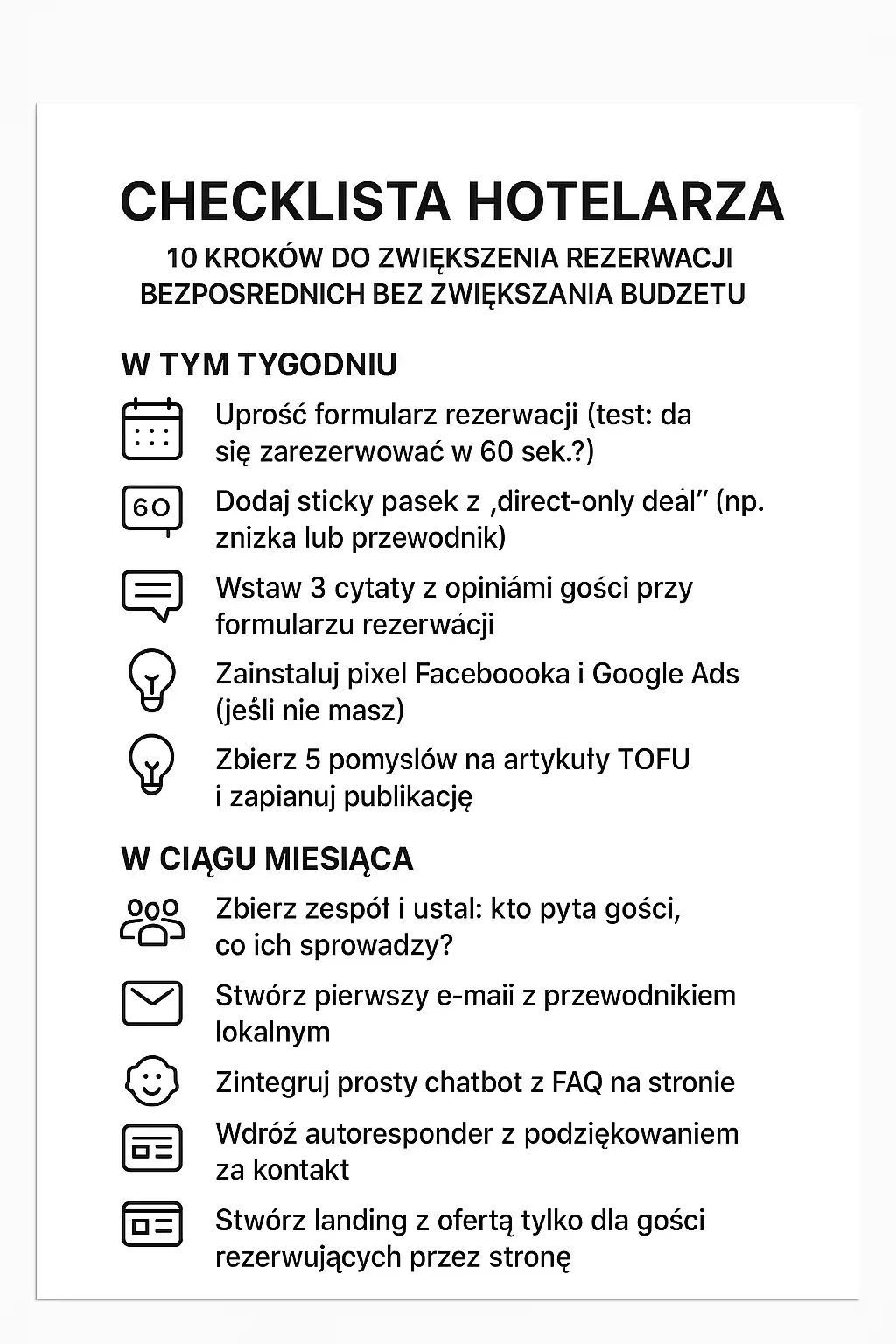 Zapisz sobie tą checklistę i powodzenia we wdrażaniu!
