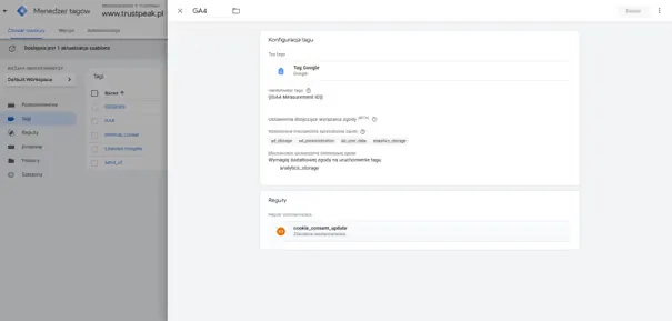 Ilustracja do części „Przekazanie danych do Google Analytics 4”