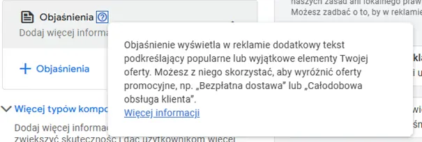 Ilustracja do części „Uzupełnianie treści reklamy”