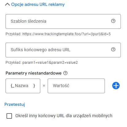 Ilustracja do części „Uzupełnianie treści reklamy”